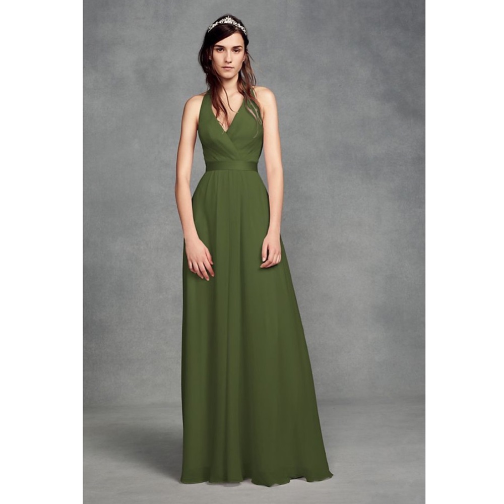 Last Call Before Donation: Olive green dress - Picture 2 of 5